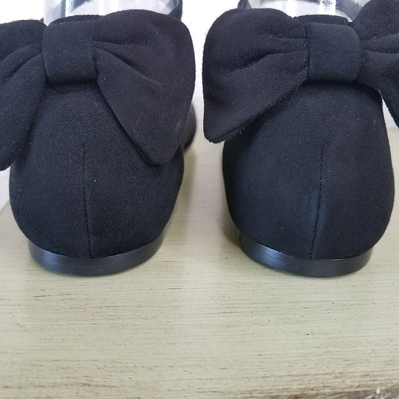 J.Crew Black Suede Bow Flats - Picture 7 of 10